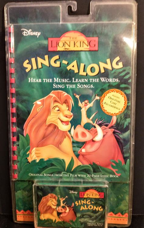 Disney Lion King Cassette Book Intact Package Authentic Vintage 94 The Lion King Sing Along