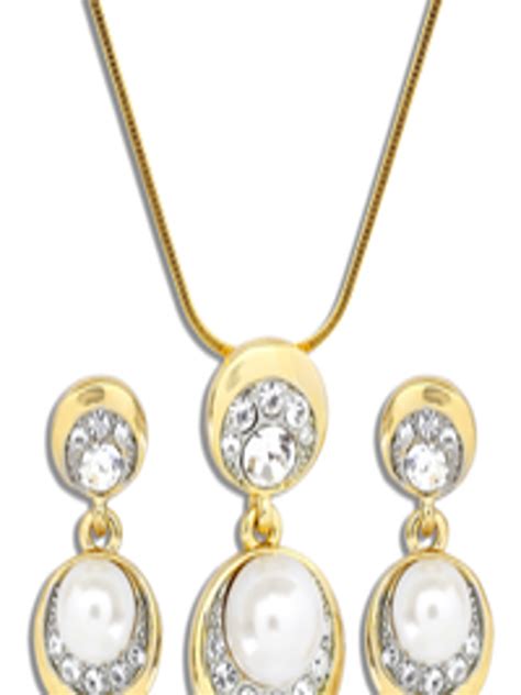 Buy Sia Art Jewellery Gold Toned Earring And Pendant Set Jewellery Set For Women 144661 Myntra