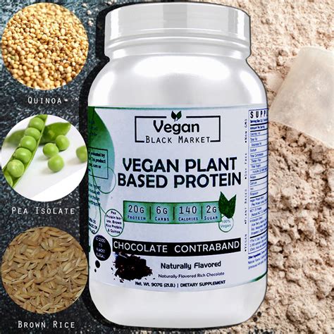 Chocolate Contraband Plant Based Protein Powder Vegan Black Market