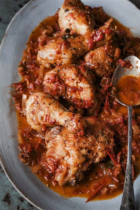 Recipe Pollo Alla Potentina Chicken With Tomatoes Onion And Chili