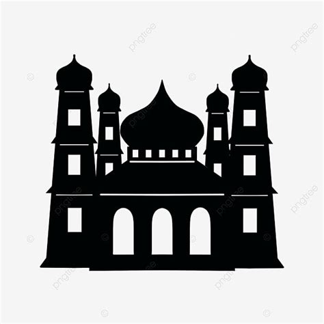 Mosque Painting Silhouette PNG Images Mosque Silhouette For Decoration