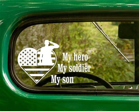 My Hero My Soldier My Son Us Military Decal Soldier Decal