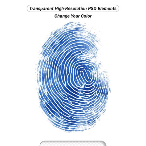 Biometric Fingerprint Pattern Transparent Premium AI Generated PSD