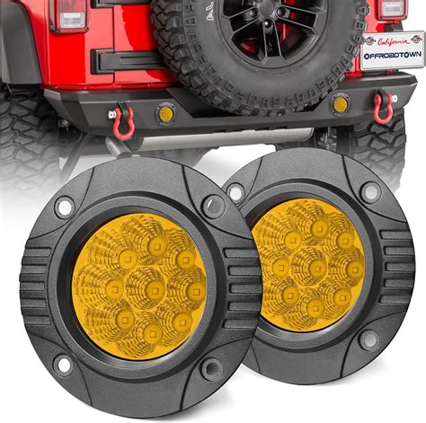 Amazon Offroadtown Amber Flush Mount Led Lights Pcs W Led