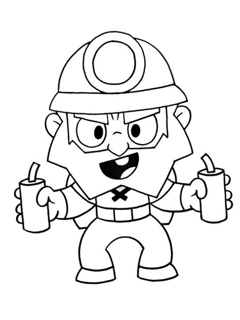 Brawl Stars Para Colorear De Dynamike Coloriage De Brawl Star A