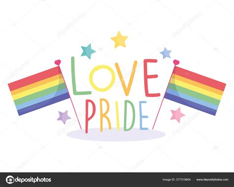 Happy Pride Day Rainbow Flags Stars Celebration Lgbt Community Stock