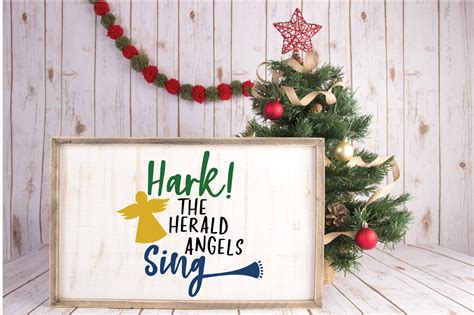 Hark The Herald Angels Sing Christmas Svg Cut File Dxf 136283