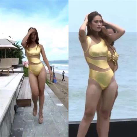 Hoa hậu Thiên Ân mệt mỏi loạng choạng diễn bikini tại Miss Grand Int 2022