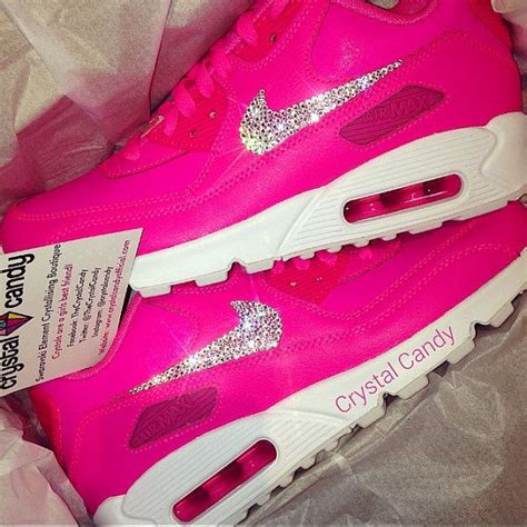 Barbie Pink Nike Air Max 90s Swarovski By Crystalcandyofficial Nike