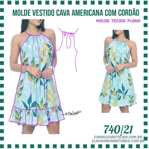 Molde Vestido Cava Americana Cord O Camaleoa Atelier De