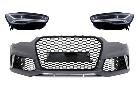 Front Bumper With Full LED Headlights Sequential Dynamic Turning Lights