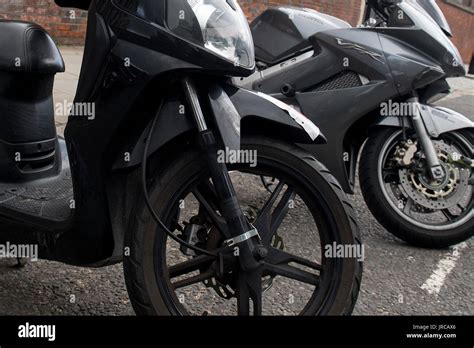 moped stock  central london stock photo alamy