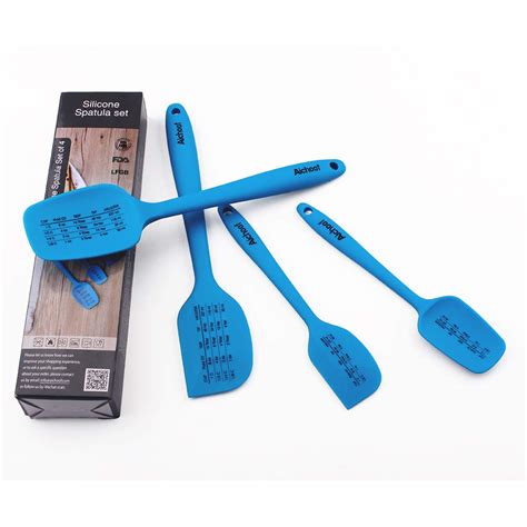 4-pc. Blue Silicone Spatula Set With Measurement Conversions Set $6.02 ...