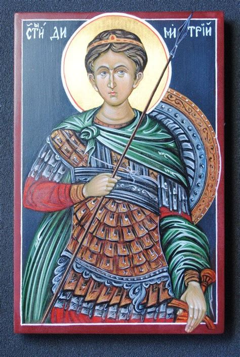 Icon Of St Demetrius Of Thessaloniki Thessaloniki Orthodox Icons Icon