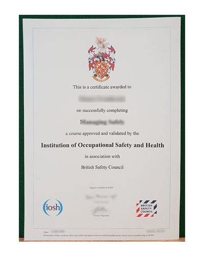 Iosh Certificate Institution Of Occupational Safety And Health Certificate Atelier Yuwa Ciao Jp