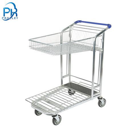 Wheels Platform Cargo Trolley Order Picking Trolley Warehouse Steel