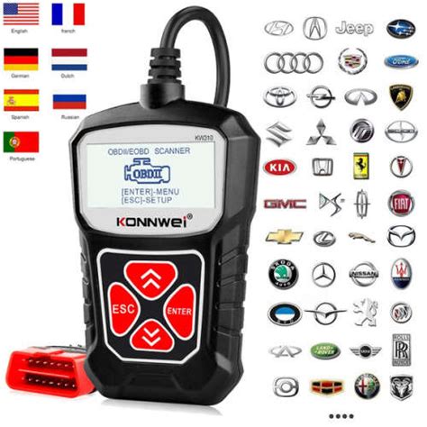 Scanners Konnwei Kw Universal Car Scanner Professional Automotive