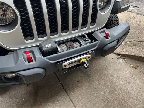 Installed A Winch On My Stock Plastic Rubicon Bumper Diy Writeup Jeep Gladiator Jt News