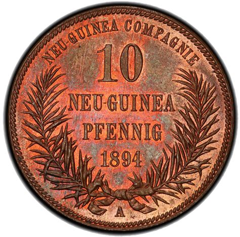 German New Guinea Wilhelm Ii Ae Pfennig Km J