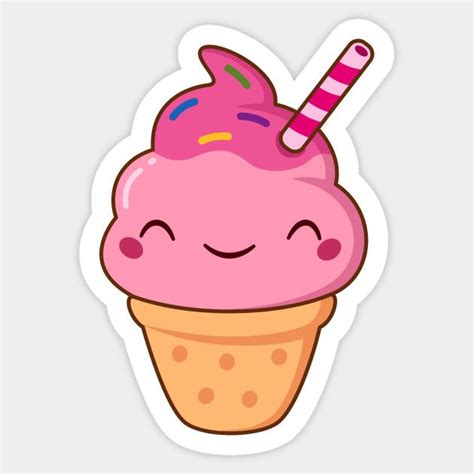 Kawaii Ice Cream Cone Sticker Kawaii Ice Cream Cone Artofit