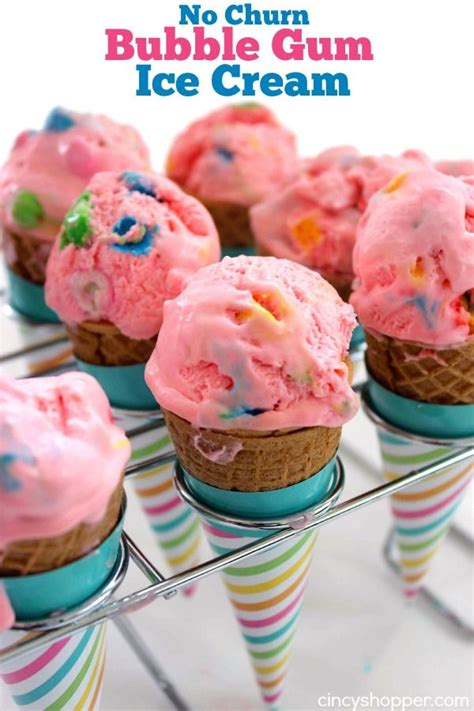 No Churn Bubble Gum Ice Cream Super Fun And So Easy To Make Right At