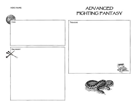 Advanced Fighting Fantasy Character Sheet Platonic Solid