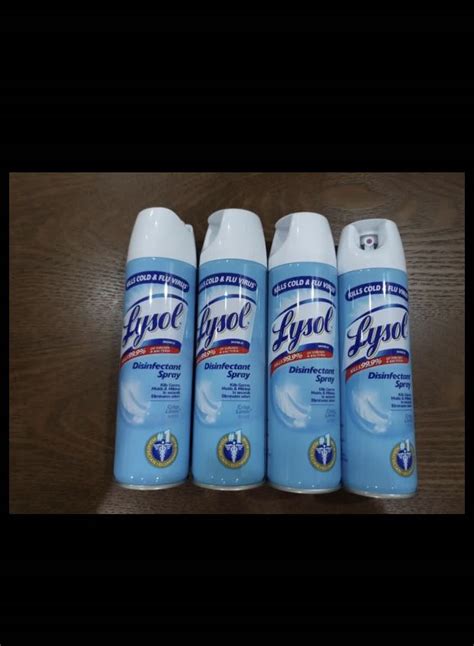 Bnib Lysol Disinfectant Spray 170g Bundle 4 Spray Cans Furniture And Home Living Cleaning