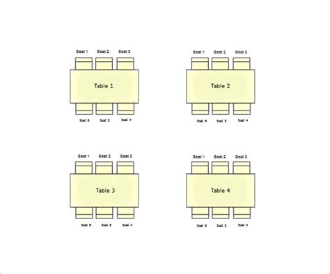 16 Table Seating Chart Templates Doc Pdf Excel Free And Premium Templates