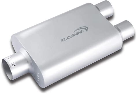 Floshine Universal Mufflers Performance Automotive Exhaust Aluminized Steel Muffler