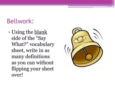 Ppt Bellwork Powerpoint Presentation Free Download Id2467315