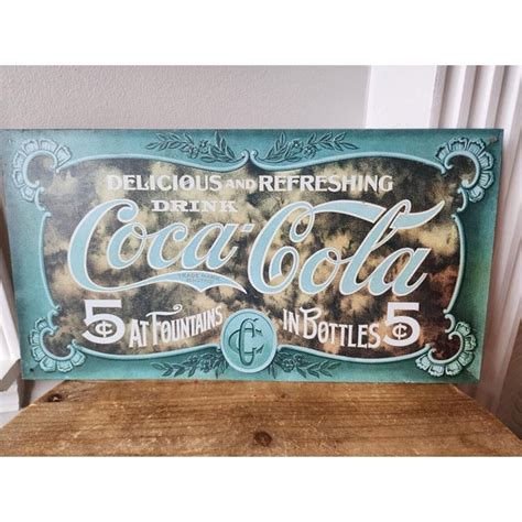 Coke Metal Tin Sign Etsy