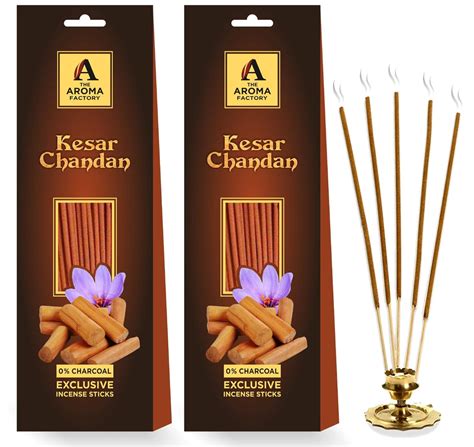 The Aroma Factory Oraganic Kesar Chandan Sandal Agarbatti For Pooja