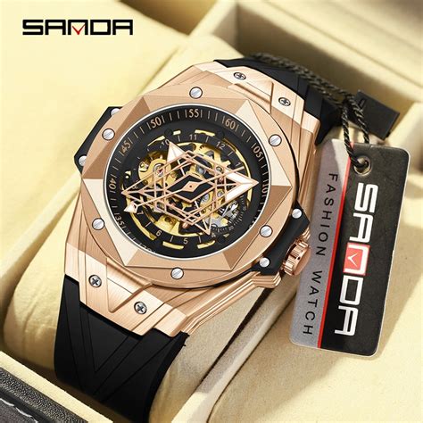 Sanda Montre M Canique Existent Pour Homme Bo Tier En Or Rose Cadran