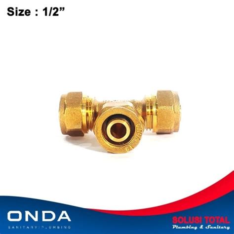 Jual Straight Equal Tee Onda Pipa Air Panas Fitting Pex Pe X