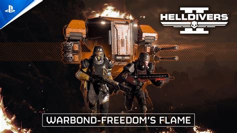 Helldivers 2 New Freedomas Flame Premium Warbond Deployed Ps5 Pc Games