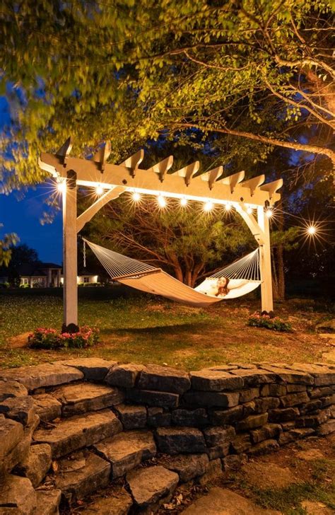 How To Build A Diy Pergola Hammock Stand Outdoor Projector Off