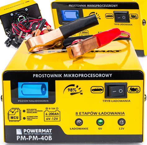 PROSTOWNIK MIKROPROCESOROWY 6V 12V AKUMULATOROWY PROSTOWNIK PM PM 40B