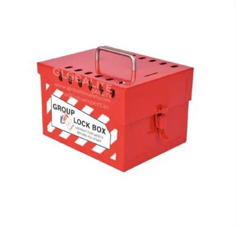 Red High Grade Crc Steel Big Group Lockout Box 13 Locks Electrical