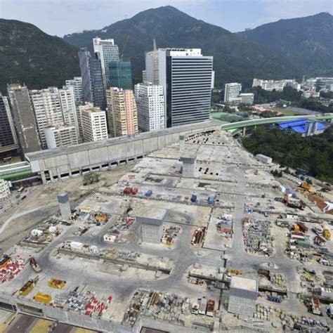 Plot of MTR Corp land next to Wong Chuk Hang station on Hong Kong ...