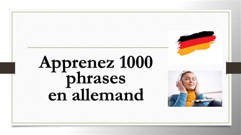 Apprenez 1000 phrases en allemand faciles et utiles pour les débutants