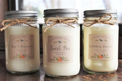 Soy Mason Jar Candle Choose Your Scent Container Etsy