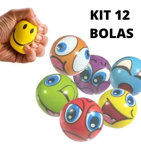 12 Bolas Bolinha Macia Apertar Fisioterapia Massagem Stress