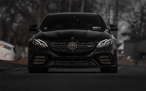 Mercedes Benz E63 Amg Front View Exterior Black E63 W213 E63 Tuning German Cars Mercedes