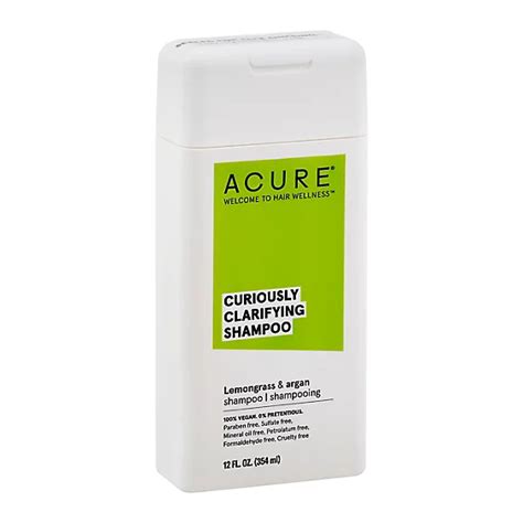 Acure Curiously Clarifying Shampoo Lemongrass And Argan 12 Fl Oz