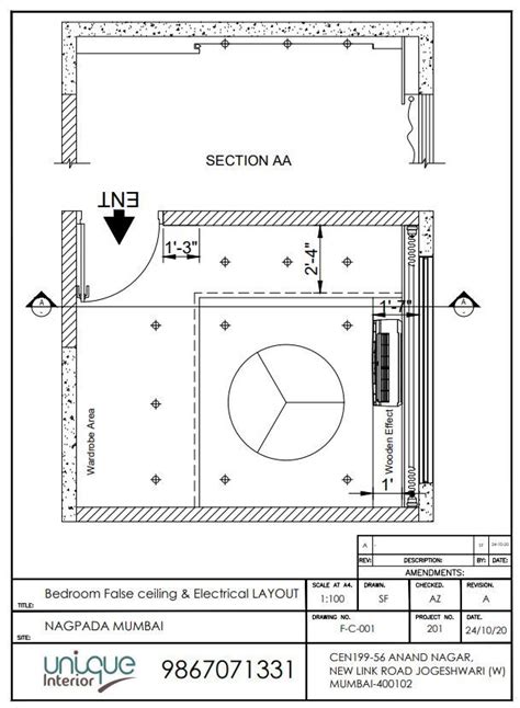 False Ceiling 2d Drawings Of Bedrooms And Drawing Room Are Given In