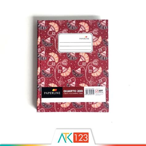 Jual Buku Tulis Hardcover Paperline Quarto Kuarto Kwarto 200 Lembar