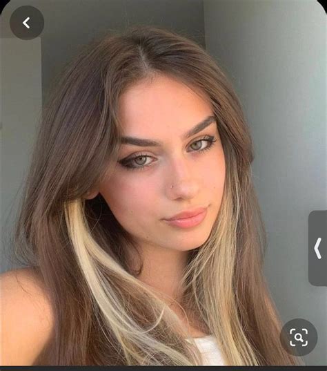 Brown Hair With Blonde Highlights Underneath Bangs