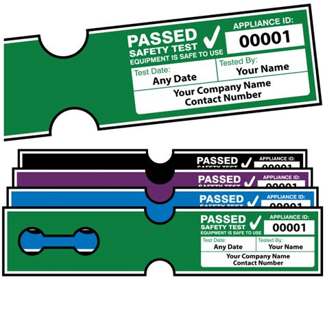 Personalised Th Th Edition Tuff Tag Passed Pat Test Labels Pat Labels