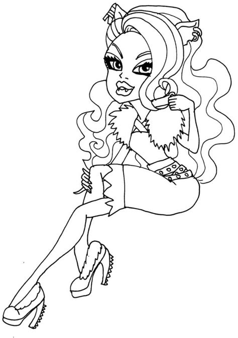 Monster High Clawdeen Wolf Coloring Pages Coloring Home