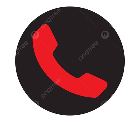 Red Phone Icon Black Background